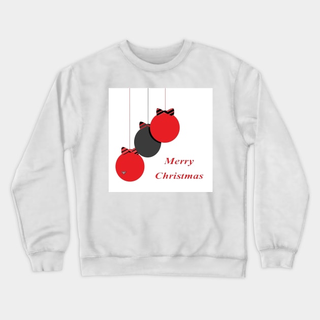 Black and Red Christmas Decorations Crewneck Sweatshirt by AmazingCorn